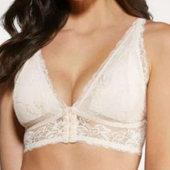 FREE W/ BUNDLE ORDER Rene Rofe Lace Bralette Blush Pink Sz L One Per Order - Picture 2 of 6